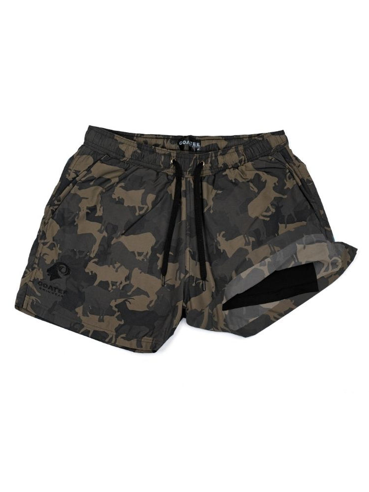 maillots pour hommes goatee swimwear camo green