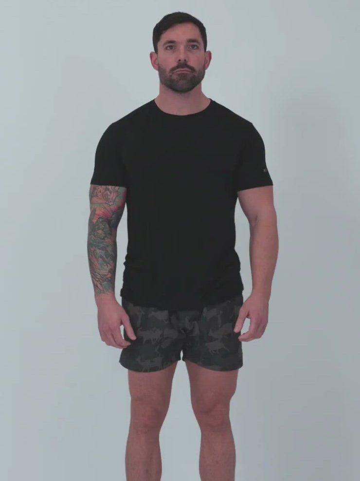video maillots pour hommes goatee swimwear camo green