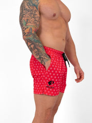 men's swimwear goatee swimwear pink dots