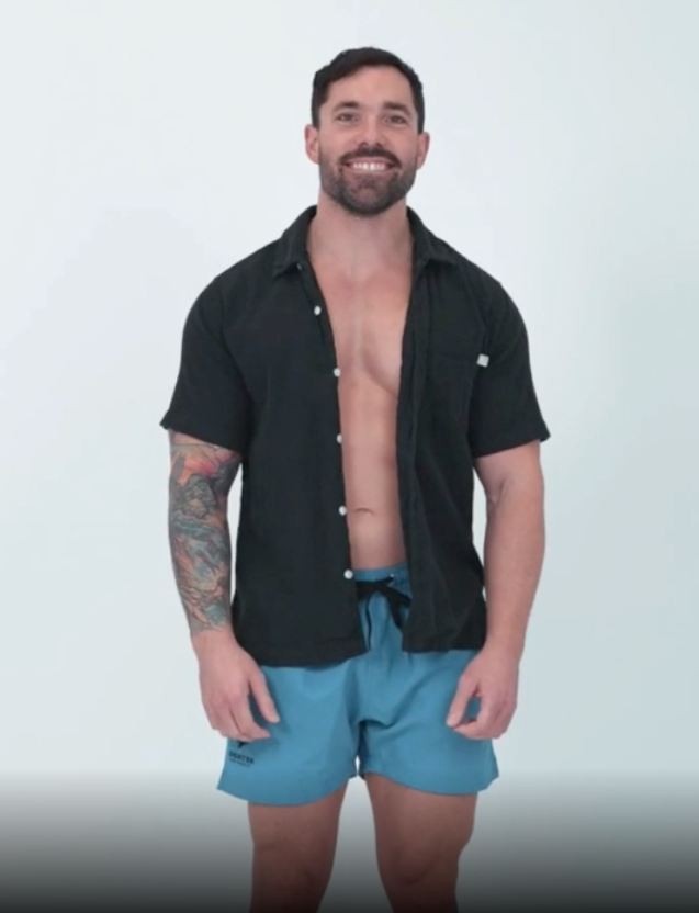 video maillots pour hommes goatee swimwear vibrant blue